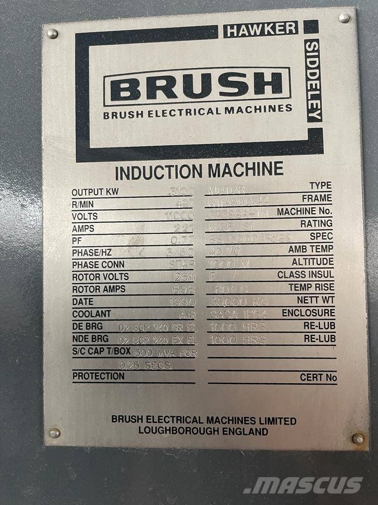  Brush 3100kW Motor 石料回收设备