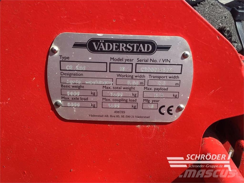 Väderstad CARRIER 650 CLASSIC / CROSS CUTTER Disc harrows