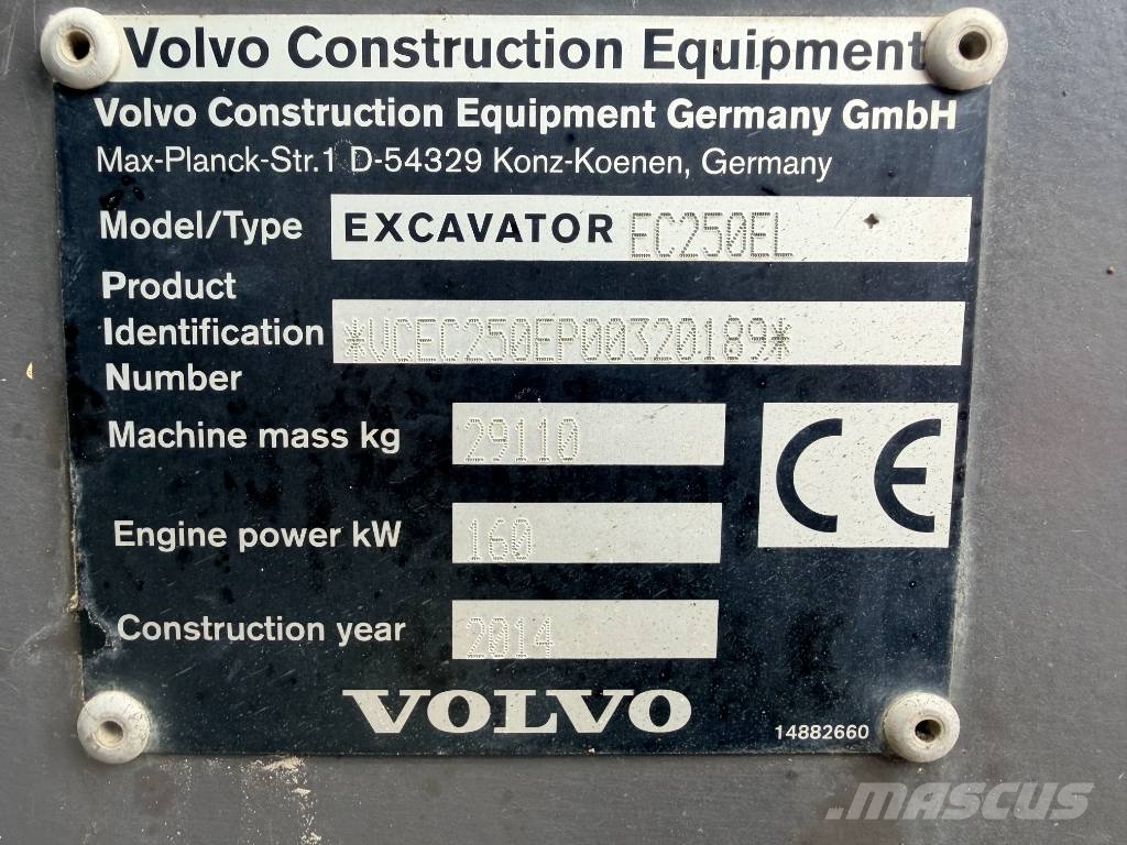 Volvo EC 250 EL Rupsgraafmachines