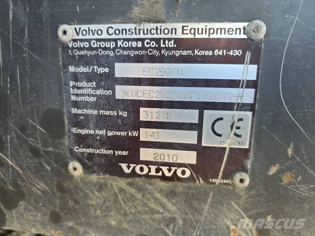 Volvo EC 290 C N L FOR PARTS حفارات زحافة