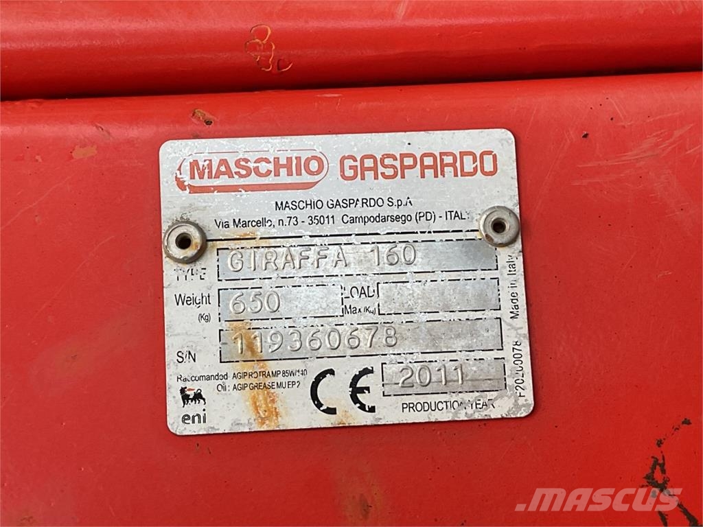 Maschio Giraffa 160 Otros equipos usados para la recolección de forraje