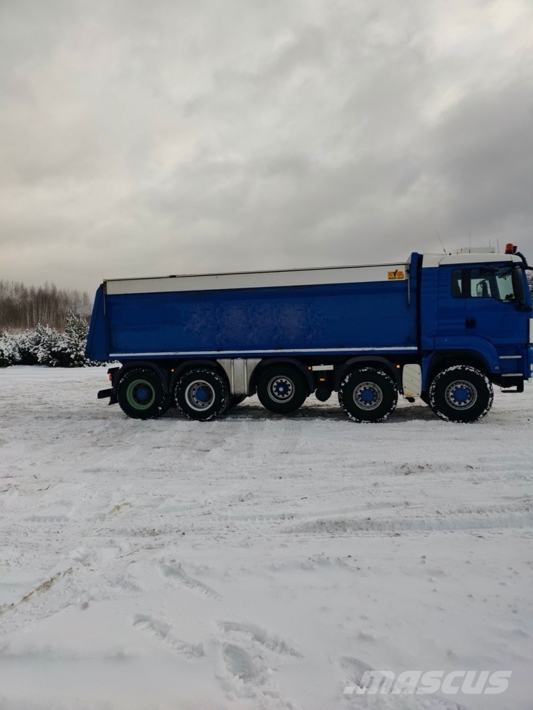 MAN TGS 49.480 10x8 aluminum roof شاحنات قلابة