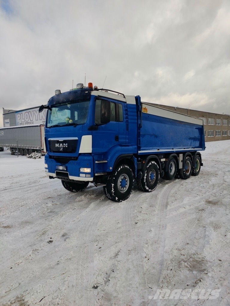 MAN TGS 49.480 10x8 aluminum roof شاحنات قلابة