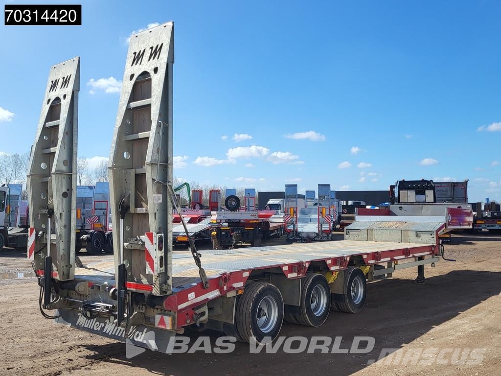 Müller Mitteltal TS 3 PROFI 30,0 Steering Axle Ramps نصف مقطورة مسطحة منخفضة