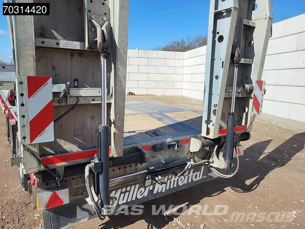 Müller Mitteltal TS 3 PROFI 30,0 Steering Axle Ramps نصف مقطورة مسطحة منخفضة