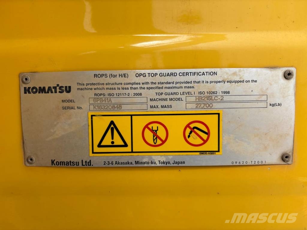 Komatsu HB 215 LC-2 Hybrid Pásová rýpadla