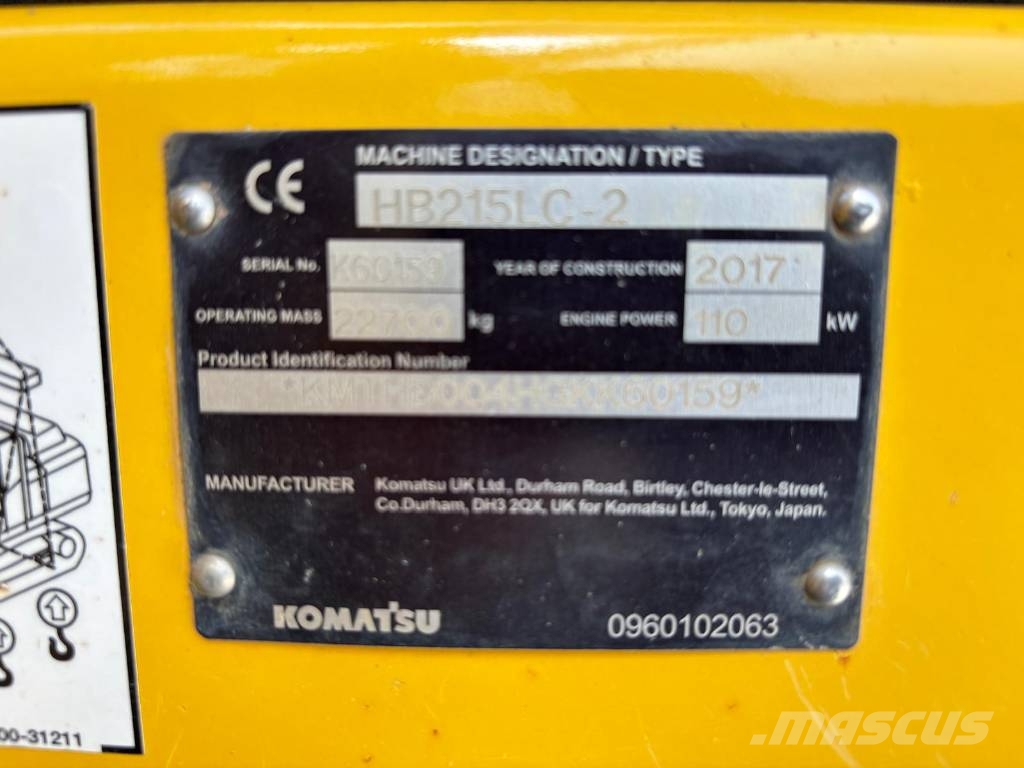 Komatsu HB 215 LC-2 Hybrid Pásová rýpadla