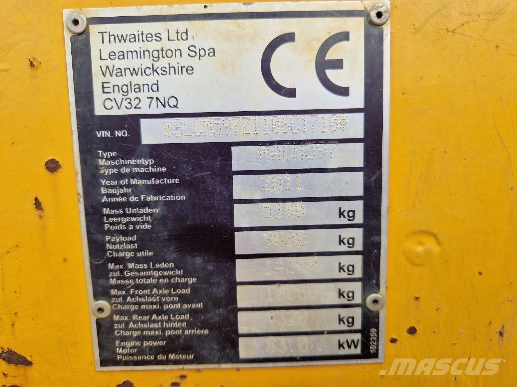 Thwaites 9t MACH597 * 2011r. * Hydrostatic * swivel dumper Statybiniai savivarčiai sunkvežimiai