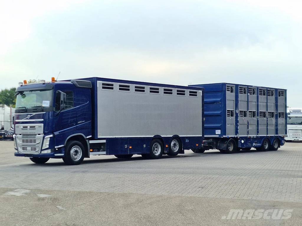 Volvo FH 13.420 6x2 - 1 deck livestock + 2 deck Michiele Tovornjaki za prevoz živine