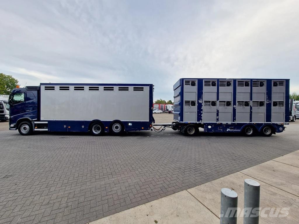 Volvo FH 13.420 6x2 - 1 deck livestock + 2 deck Michiele Tovornjaki za prevoz živine