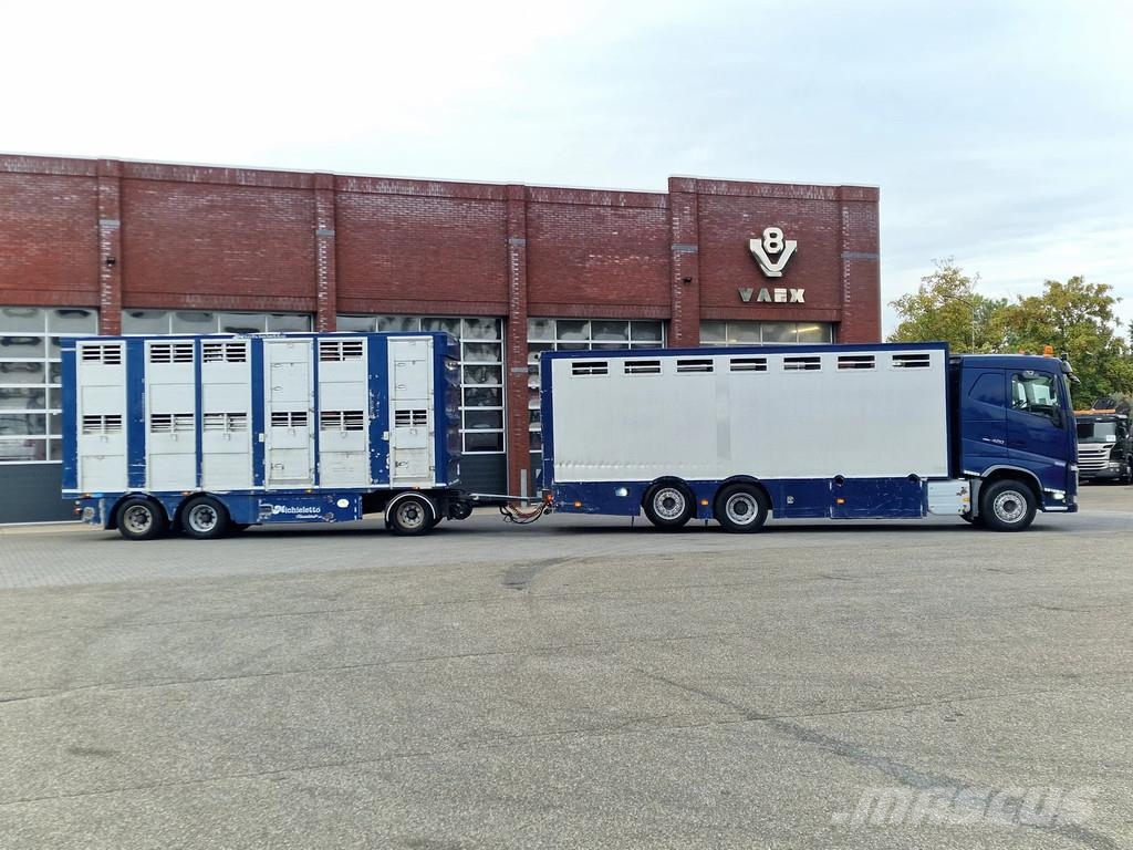 Volvo FH 13.420 6x2 - 1 deck livestock + 2 deck Michiele Tovornjaki za prevoz živine
