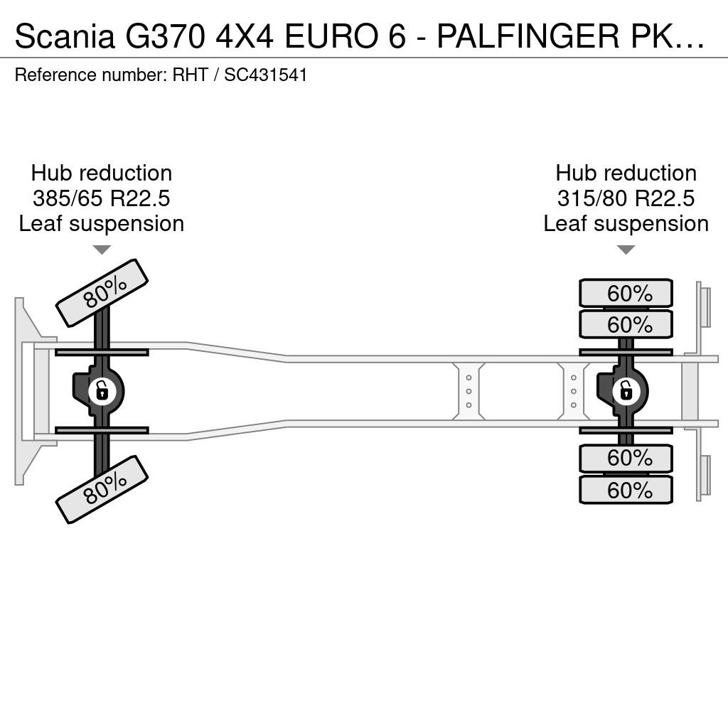Scania G370 4X4 EURO 6 - PALFINGER PK9002 EH + REMOTE CON 덤프 트럭