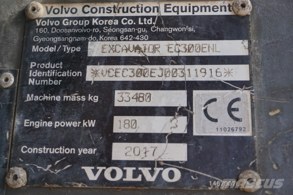 Volvo EC 300 ECL 大型油圧ショベル12t以上(パワーショベル・ユンボ)