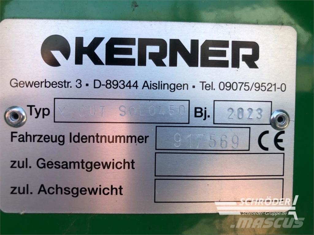 Kerner X-CUT SOLO 450 Další stroje na zpracování půdy a příslušenství