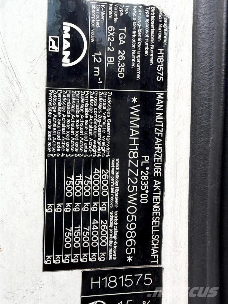 MAN TGA 26.350 Fuel Tank Truck 6x2 20.060 Liters 3 Com Tankwagen