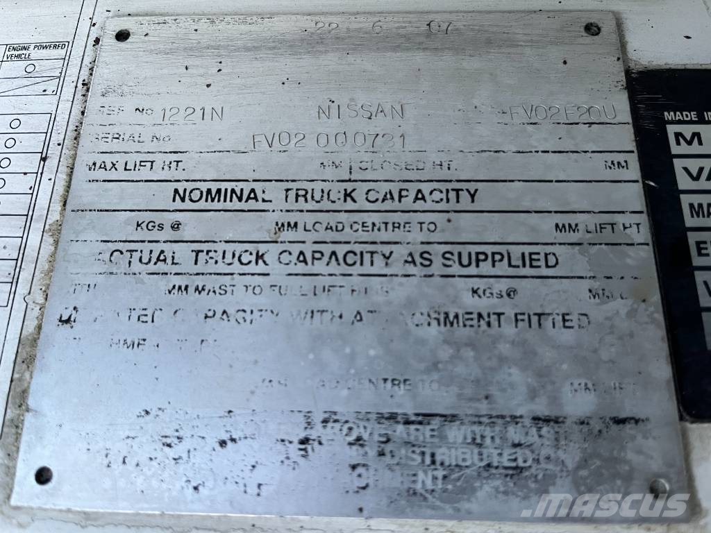 Nissan FV02-F20U V-3922 EO Обладнання для аеропортів
