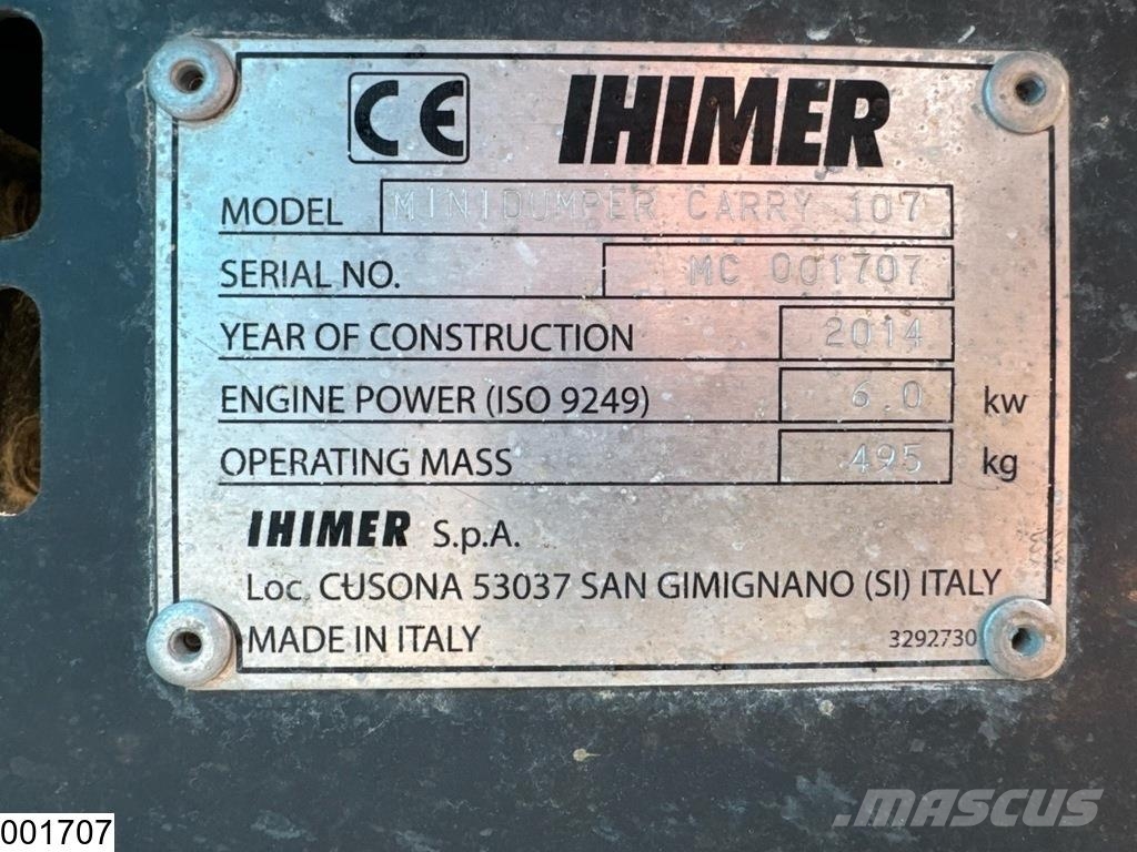 IHI Carry 107 Honda 6 kW, Minidumper Maquinaria para servicios públicos