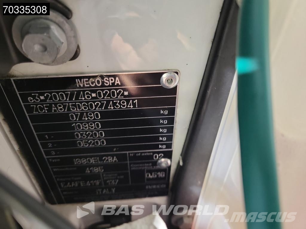 Iveco Eurocargo 75E190 4X2 8tonner 1000kg Tailgate Autom Kofferaufbau