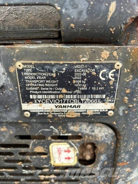 Yanmar VIO17-1 Mini ekskavatori < 7 t