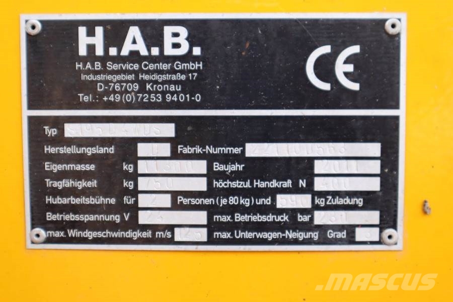 HAB S195-24 D4WDS Diesel, 4x4 Drive, 19.5m Working Hei Žirkliniai keltuvai