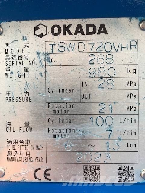Okada TSWD720 VHR Universal-Abbruchschere Резачки