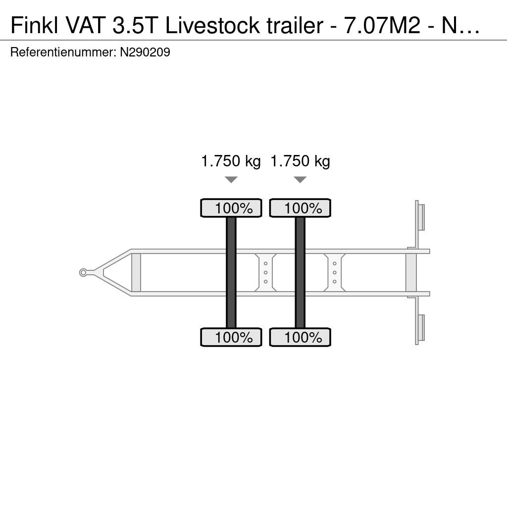 Finkl VAT 3.5T Livestock trailer - 7.07M2 - NEW - Gyvulių pervežimo priekabos