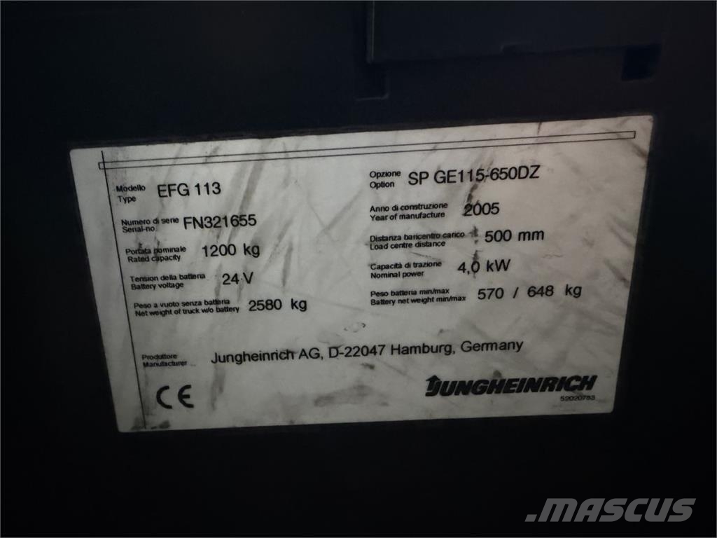 Jungheinrich EFG 113 Carrelli elevatori elettrici
