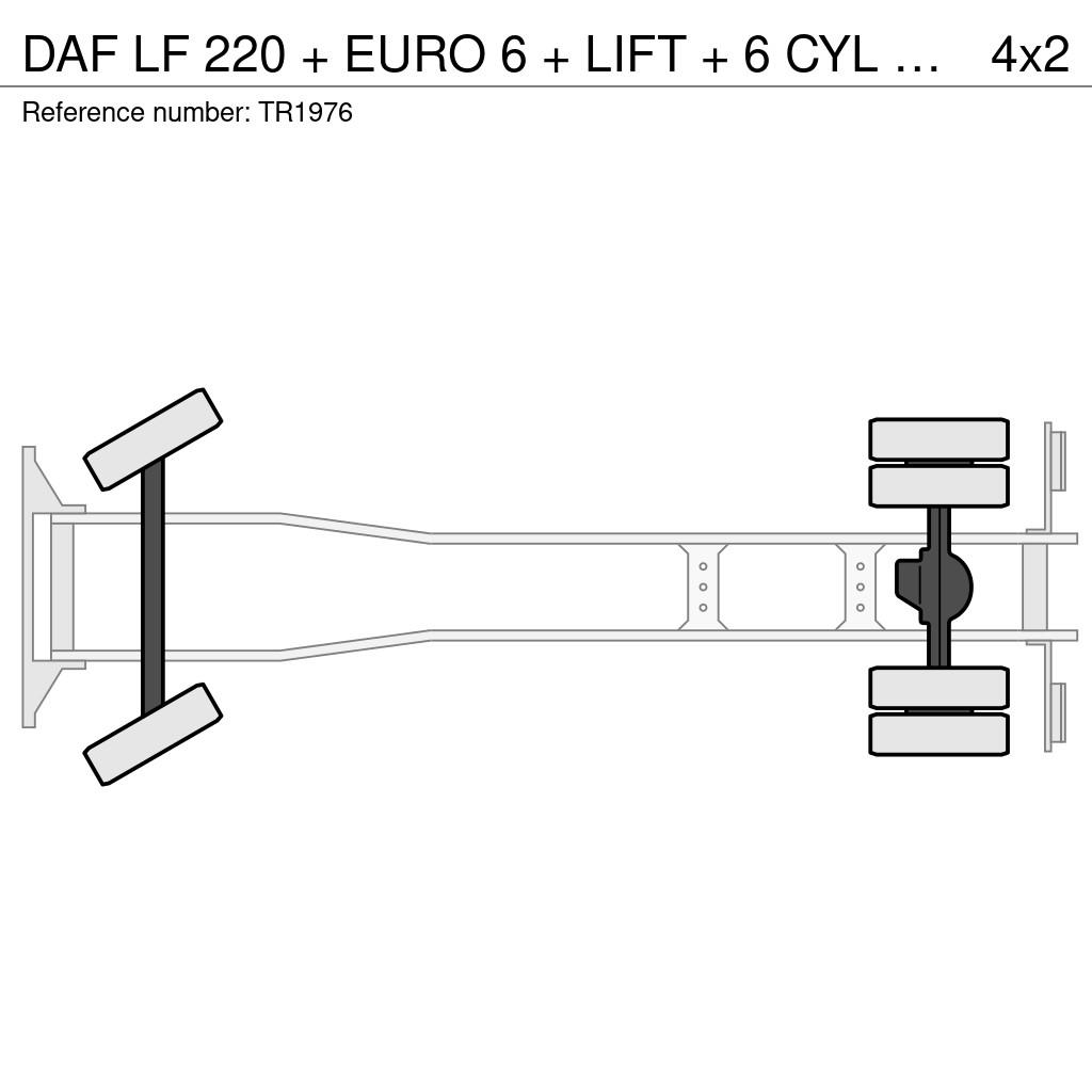 DAF LF 220 + EURO 6 + LIFT + 6 CYL + 12T Box trucks