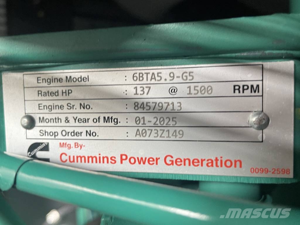 Cummins C110D5Q - 110 kVA Generator - DPX-18509-Q Dīzeļģeneratori