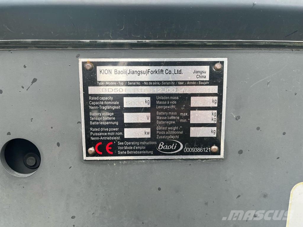 Baoli KBD 50 Rated capacity: 5000 kg / Lifting height: 4 柴油卡車