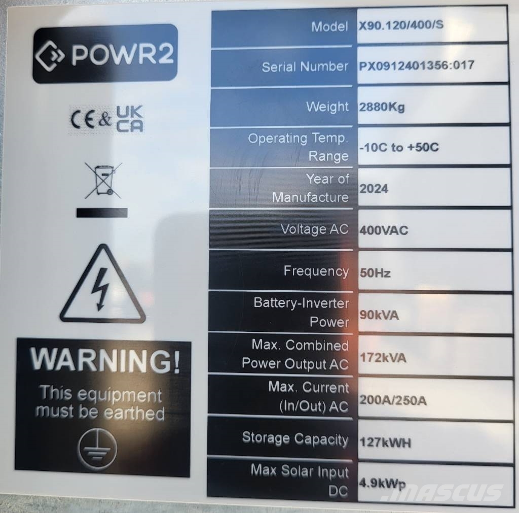 POWR2 Powerbank XPRO 90kVA/ 120kWh Hybrid generatorer
