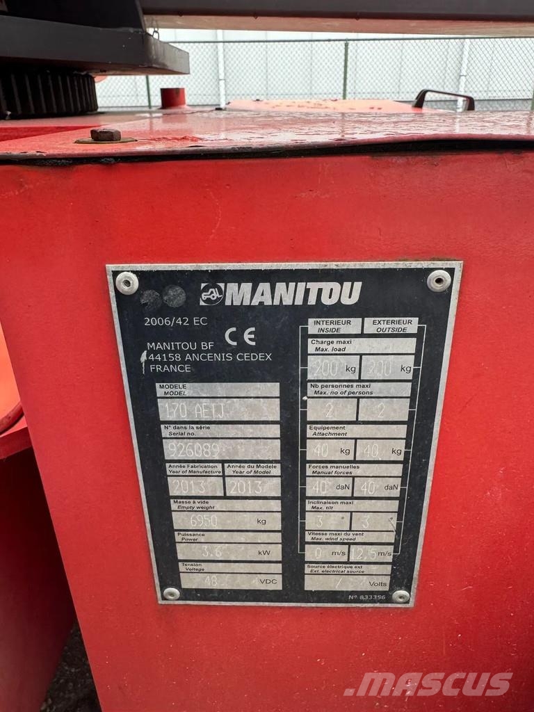 Manitou 170AETJ L Hoogwerker Knikarmhoogwerker Articulated boom lifts