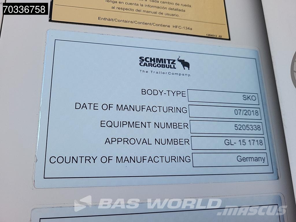 Schmitz Cargobull SCB*S3B 3 axles TUV 02/27 Doppelstock Doppelverdam 온도 조절식 세미 트레일러