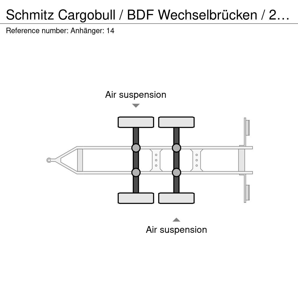 Schmitz Cargobull / BDF Wechselbrücken / 2 x Achsen SAF Причепи для перевезення контейнерів