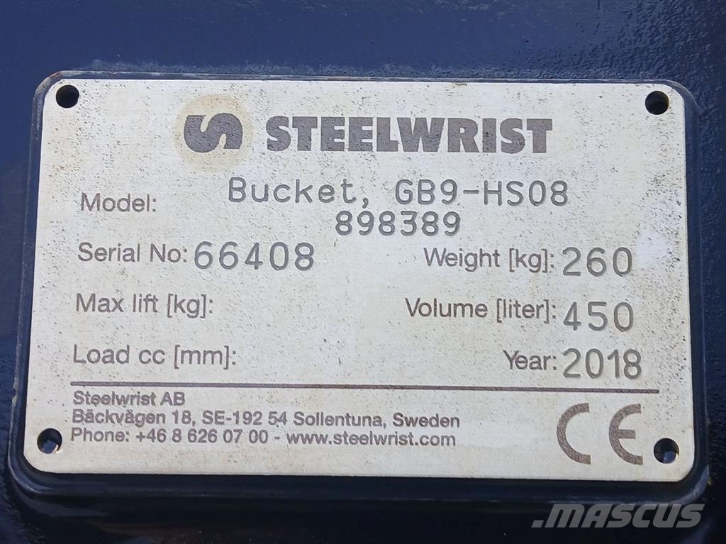 Yanmar -Steelwrist GB9-HS08-Bucket/Tieflöffel/Graafbak バケット