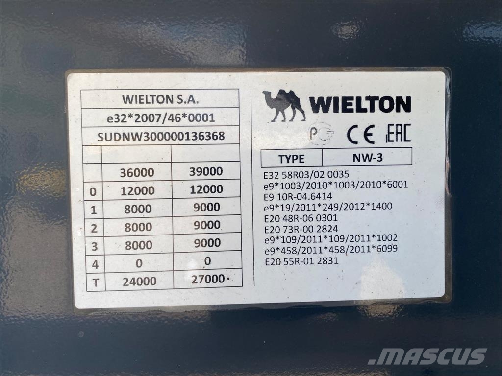 Wielton NW-3 jednostranný vyklápač 54m3 VIN 368 Kiper poluprikolice