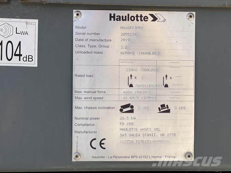 Haulotte HA 16 RTJ PRO - RNT Telescoophoogwerkers