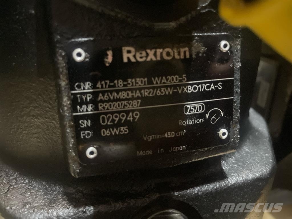 Komatsu WA200-5-Rexroth A6VM80HA1R2/63W-Drive motor Hidráulicos