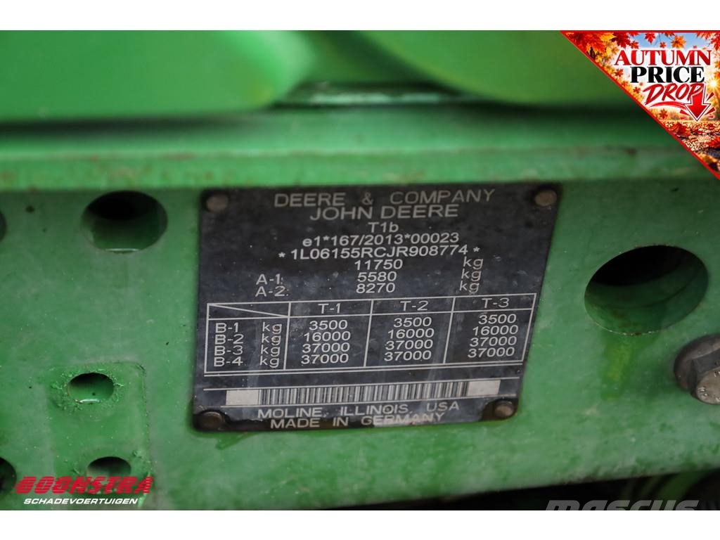 John Deere 6155R 8.168 uur BY 2018 الجرارات