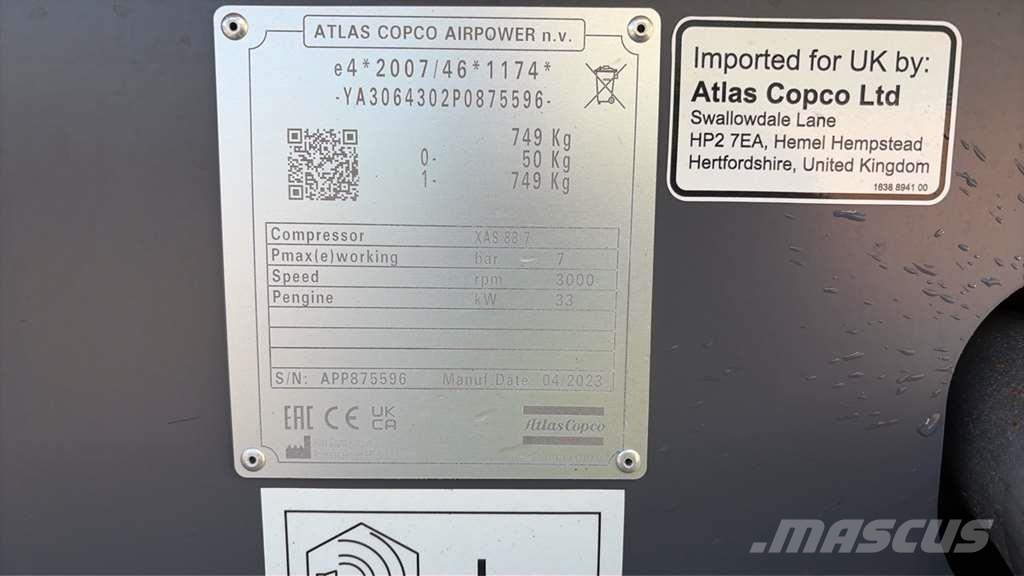 Atlas Copco XAS88 Compressors