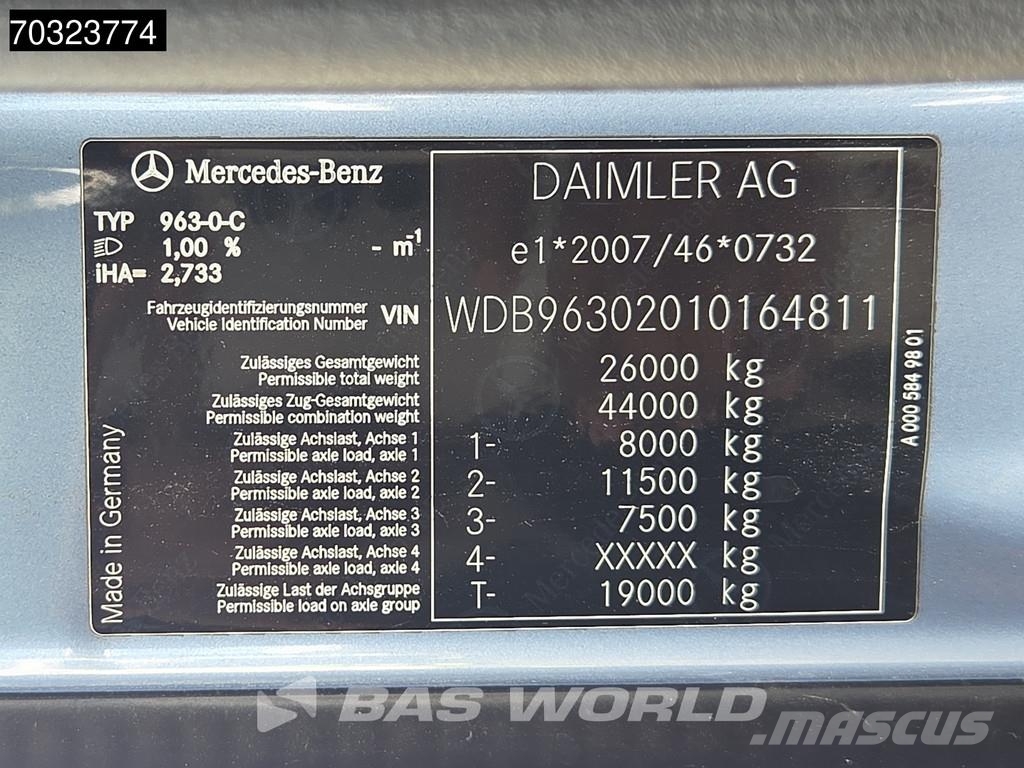 Mercedes-Benz Actros 2648 Actros 6X2 Portacontenedores Meiller R Vinçli kamyonlar