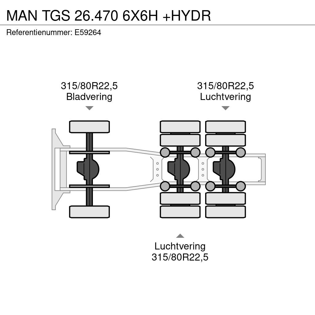 MAN TGS 26.470 6X6H +HYDR Ťahače