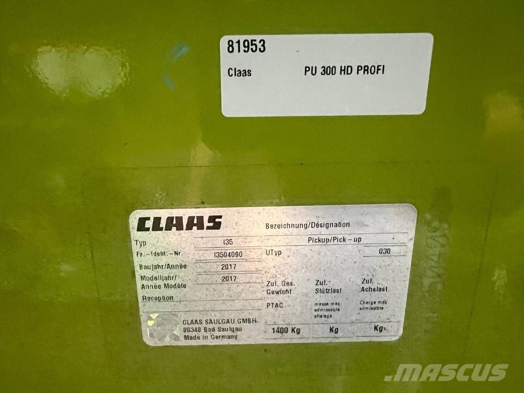 CLAAS PU 300 HD Profi Sonstige Grünlandgeräte