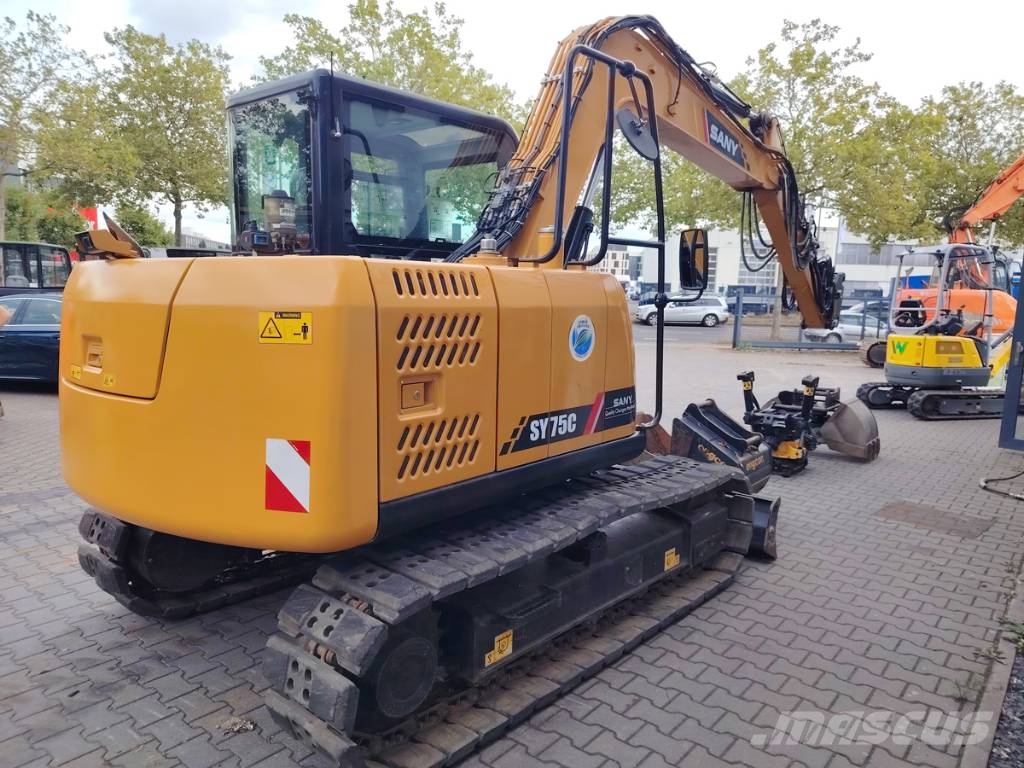 Sany SY75C Engcon-Roto /Greifer/Löffel/Vollausstatung Excavadoras 7t - 12t
