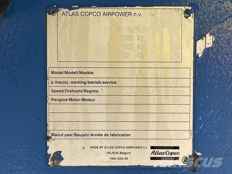 Atlas Copco XAHS 186 DD - N Kompresory