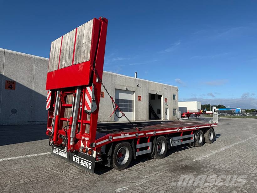 Kel-Berg 4 axle Plant trailer / Baumaschinenanhänger Platformos / Pakrovimas iš šono