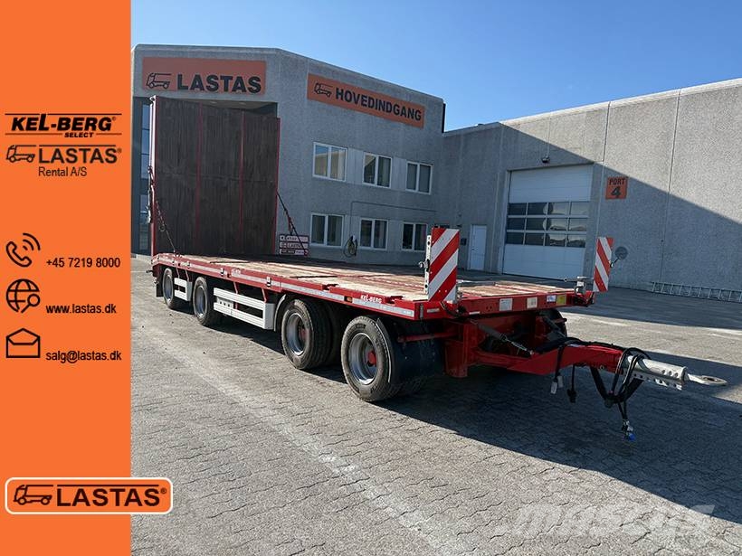 Kel-Berg 4 axle Plant trailer / Baumaschinenanhänger Platformos / Pakrovimas iš šono