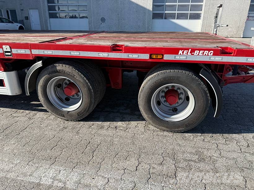 Kel-Berg 4 axle Plant trailer / Baumaschinenanhänger Platformos / Pakrovimas iš šono