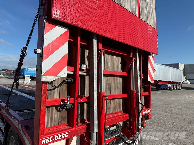 Kel-Berg 4 axle Plant trailer / Baumaschinenanhänger Platformos / Pakrovimas iš šono