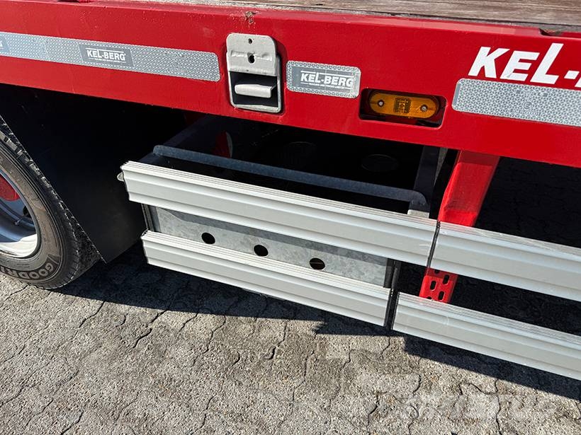 Kel-Berg 4 axle Plant trailer / Baumaschinenanhänger Platformos / Pakrovimas iš šono